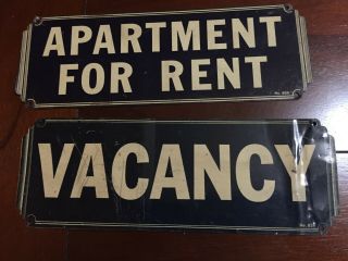 Vintage Apartment,  Vacancy,  Metal Signs 1940 