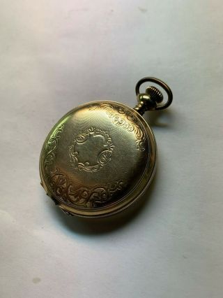 Great Looking Large 18 Size Gold Filled Hunter Case Pocket Watch