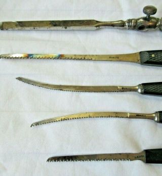 (5) Antique Civil War Era Surgical Tools - (4) Gemrig & (1) Lentz 2