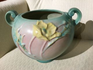 Antique Vintage Roseville Art Pottery Flower Vase 335 - 6