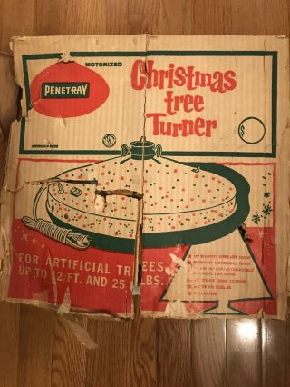 Vintage Penetray Christmas Tree Turner Glitter 60 ' s American Made. 2