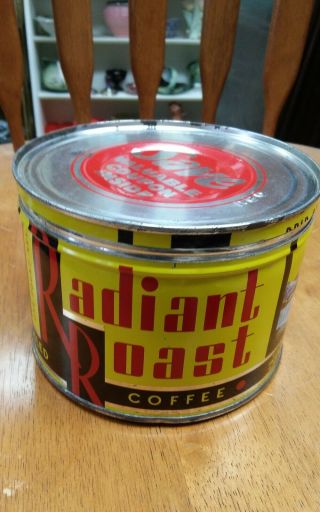 Vintage Coffee Tin Can Fairway Radiant Roast One Pound Fairway Foods