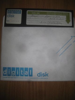 Vintage Dec 8 Inch Floppy Game And Systems Disk