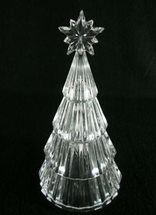 Large Antique Baccarat Flawless Crystal Christmas Tree Centerpiece Statue