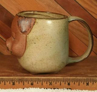 Vintage UCTCI Japan Gempo Pottery Pig Face Mug Cup 2
