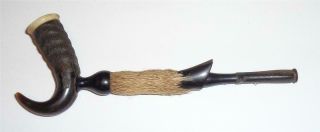 Antique Chamois Pipe Goat Horn Smoking Pipe C 1890