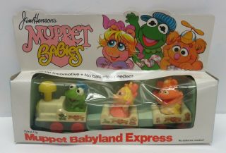 Vintage 1985 Muppet Babies Express Train Set - Kermit The Frog
