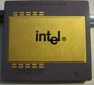 Rare Vintage Intel Pentium - Pro 133mhz Es " Q0815 " Gold - Top Engineering Sample