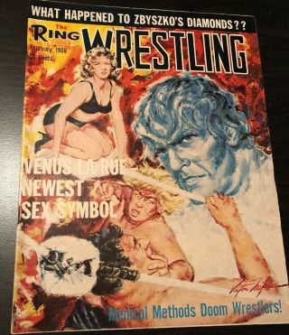 1968 The Ring Wrestling Bobo Brazil & Ann Casey Pinup Trazan Tyler Jack Johnson