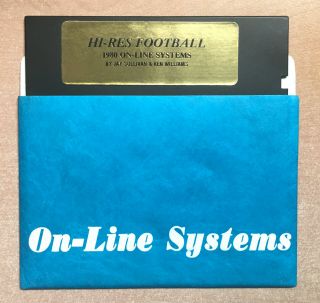 Apple II Software - Hi - Res Football by On - Line Systems 1980 Rare 2