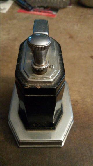 Ronson Touch Tip Lighter 1930s Octette Table Lighter Art Deco Black Enamel 2