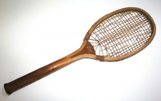 Vintage/antique Wooden Tennis Racket G.  Bussey Alert,  England C 1905 - 1910