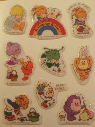 Rainbow Brite Vintage Hallmark 1983 Puffy Sticker Sheet Easter