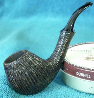 Tonni Nielsen Line Carved 3/4 Bent Egg Freehand Danish American Estate Pipe