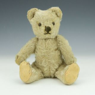 Antique Steiff Tan Plush Miniature Teddy Bear - Unusual