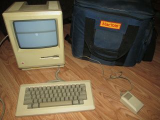 Vintage Apple Macintosh Plus Desktop Personal Computer M00001a,  Bag Mouse Keyboa