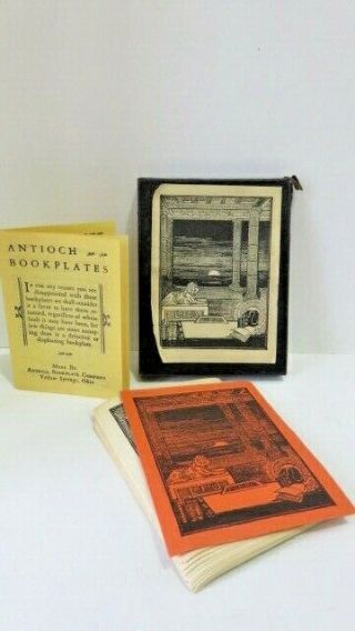 Vintage Zodiac Leo Antioch Bookplate Company Bookplates 43 Count Usa