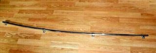 Vintage 1960s Mfg Boat 59 " Long Curved Bow Grab Bar Railing.  Chrome Plated Brass