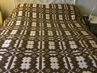 Vintage Welsh Wool Tapestry Blanket By Brynkir 235x245cm