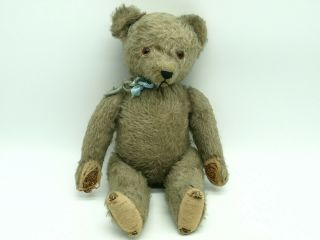 Straw Filled Antique Mohair 16 " Teddy Bear Jointed Knickerbocker Cinnamon