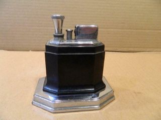 Ronson Touch Tip Table Lighter Black Octette 1930 
