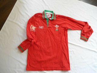 Vintage Wales Dragons Rugby Jersey Shirt Size Small