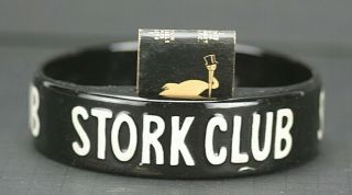 Vintage Stork Club Nyc York Embossed Hull Ashtray With Match Holder