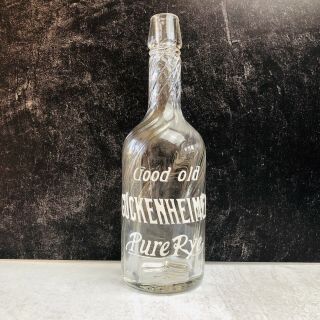 Antique 1890s Back Bar " Guckenheimer Rye” Whiskey Bottle Pre - Prohibition Rare