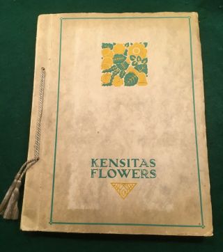 1933 1st Series Kensitas Complete Set 60 X Small Silk Flowers Album Plus Wallets