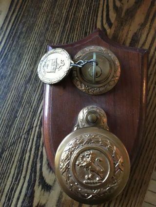 Antique Cast Bronze Brass Key Fob/doorknob The Hotel Stevens Chicago Illinois