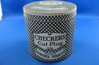 Checkers Cut Plug Tobacco Tin - Canada