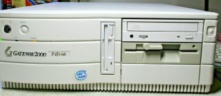 Gateway 2000 486 Dx2 66 Dos Windows 95 Dual Boot Computer 3.  5 5.  25 Floppy Isa
