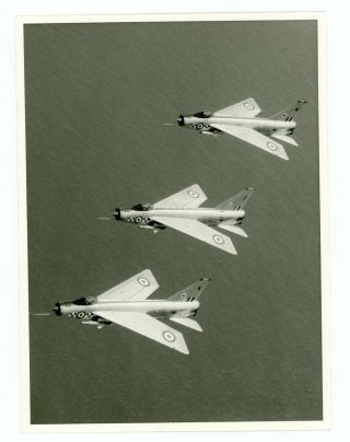 Photograph Of English Electric Lightning F3s Xp750 Xp745 & Xp696 - 56 Sqn C.  1972