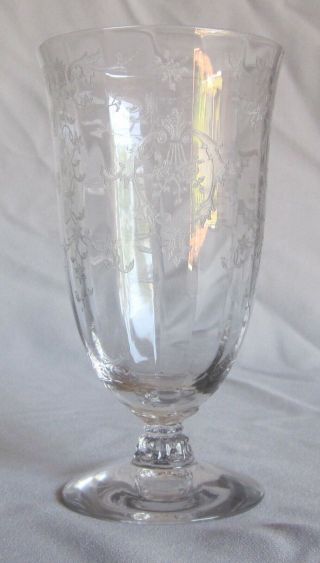 Iced Tea Glass Goblet Vintage Fostoria Crystal Navarre Pattern