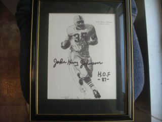 John Henry Johnson Signed H.  O.  F.  87 Print Pittsburgh Steelers