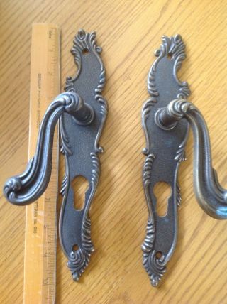 Vintage Brass French Doors Handles.  Approx 10 