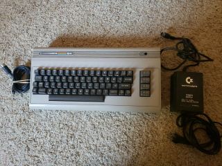 Commodore 64 With Power Cable And A/v Cable