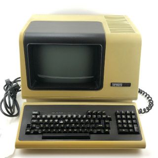 Digital Vt101 Computer Terminal With Keyboard,  Power Cord