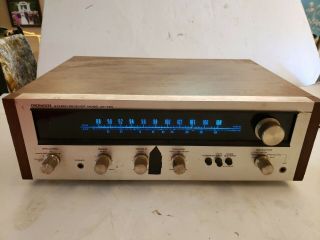 Vintage Pioneer Sx - 424 Stereo Receiver Amplifier Japan Wood Silver