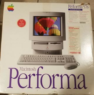 Vintage Apple Macintosh Performa 578 Complete System With Box