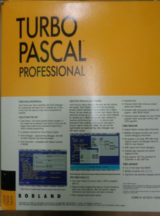 Borland Turbo Pascal Professional 5.  5,  Objects - 1989 - - 5 1/4 