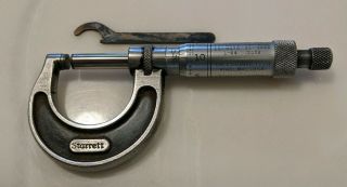 VINTAGE L.  S.  STARRETT MICROMETER.  No.  436 - 1 IN.  with wrench 3