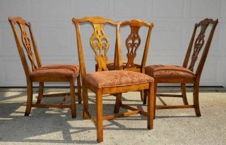 Vintage Henredon dining side Chair carved chippendale country french 1 up to 4 2