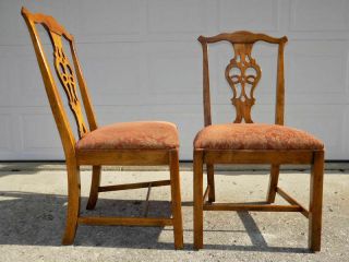 Vintage Henredon dining side Chair carved chippendale country french 1 up to 4 3