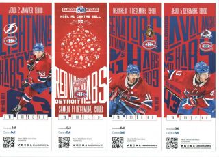 2019 - 20 Montreal Canadiens Nhl Hockey Ticket Vs Avs Cayden Primeau 1st Game Dec5