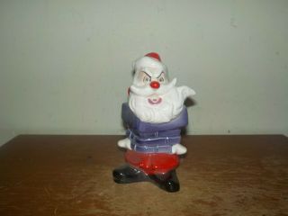 Vintage 1950s Rare Kreiss Christmas Psycho Ceramic Santa In Chimney Figure