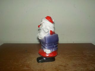 Vintage 1950s RARE Kreiss Christmas Psycho Ceramic Santa In Chimney Figure 2