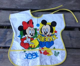 Vintage Mickey Mouse Minnie The Walt Disney Company Baby Bib