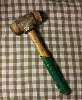Vintage Greene Tweed Usa 2 Basa Rawhide Hammer 1 - 1/2” -