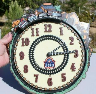 Lionel 100th Anniversary Train Wall Clock With Motion & Sound Railroad Chugs G1